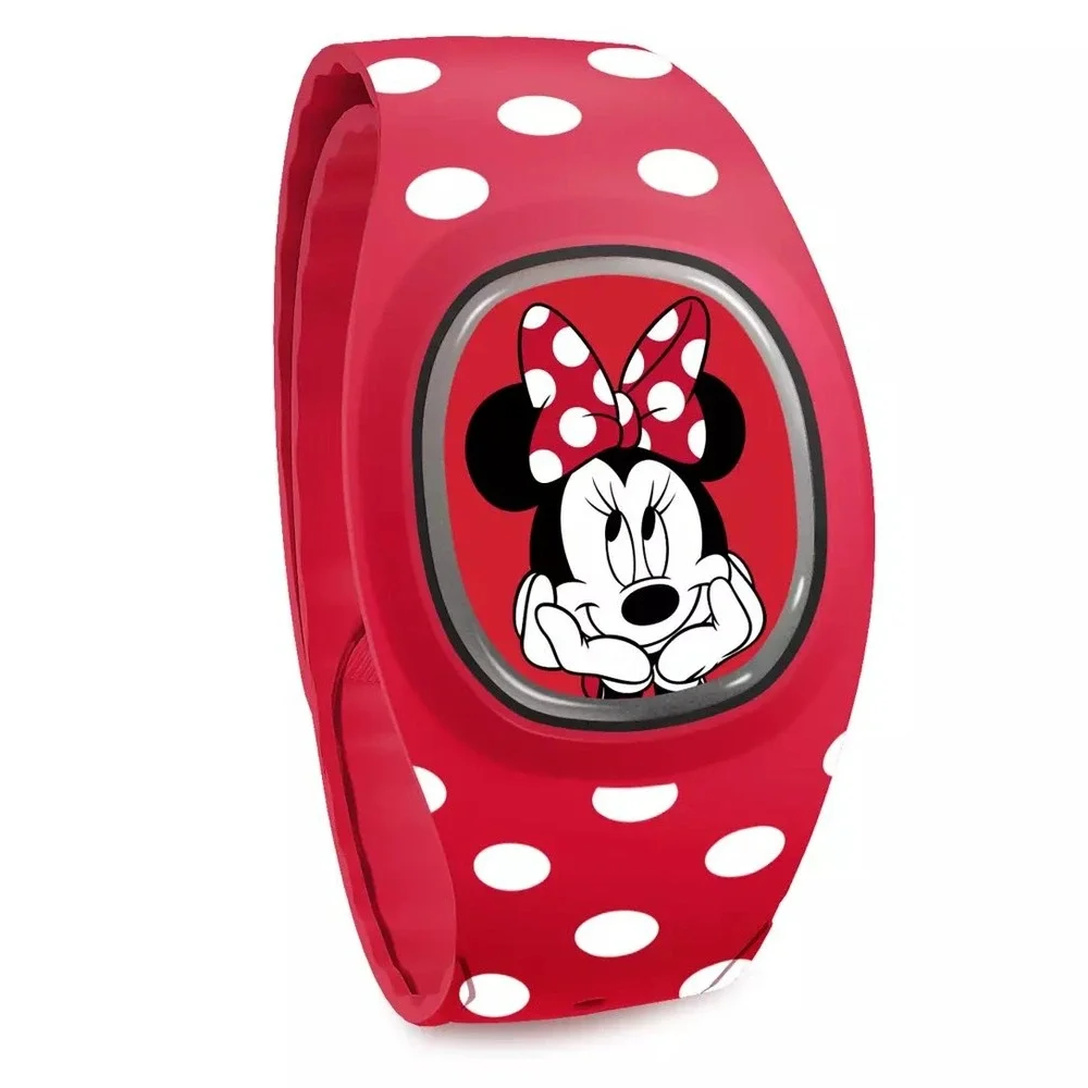 NEW Disney Parks Minnie Mouse MagicBand+ Red Polka Dot Interactive Wristband